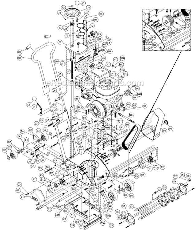 Page A Diagram and Parts List for MK  MK Diamond Concrete Saw